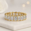 Radiant Cut Lab Grown Diamond Eternity Wedding Band Ring