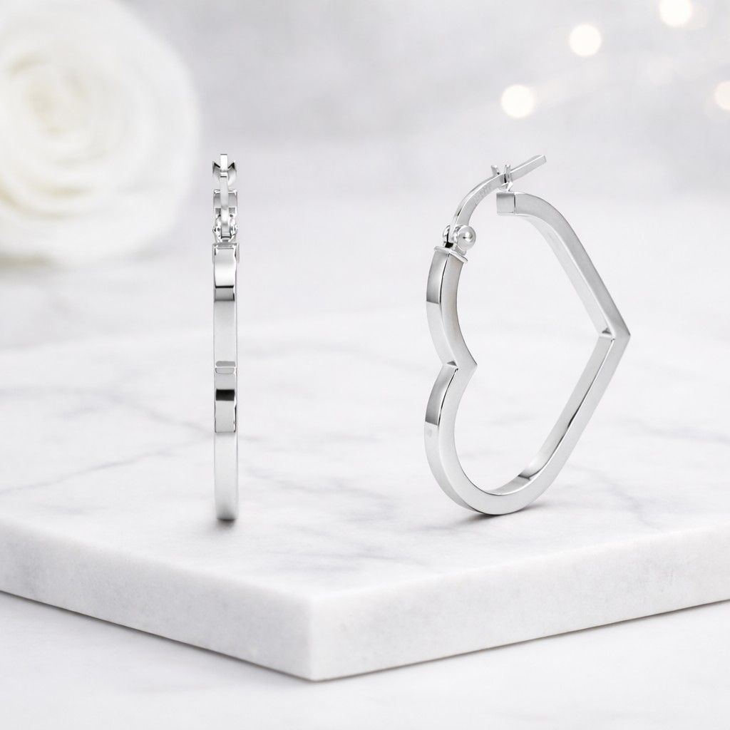 modern style earrings feminine jewelry casual style earrings smooth gold earrings bold jewelry ear hoops yellow earrings party jewelry timeless earrings wire heart hoops elegant gold hoops