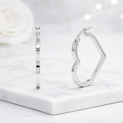 modern style earrings feminine jewelry casual style earrings smooth gold earrings bold jewelry ear hoops yellow earrings party jewelry timeless earrings wire heart hoops elegant gold hoops