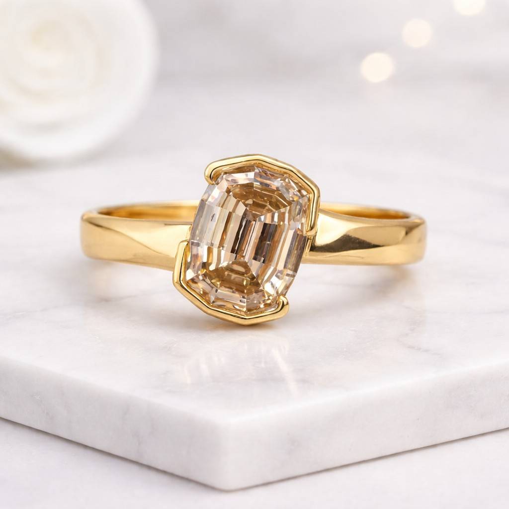 moissanite engagement ring lab created diamond cubic zirconia jewelry diamond solitaire ring moissanite solitaire ring bezel diamond ring