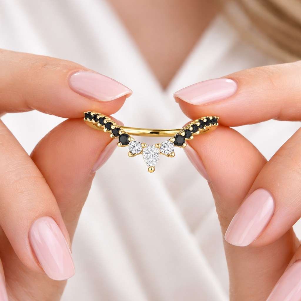moissanite ring lab diamond band cubic zirconia ring simulated diamond ring gemstone enhancer gemstone contour ring