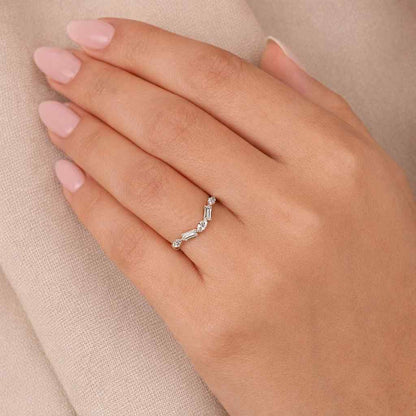 moissanite ring moissanite band moissanite wedding band moissanite contour band moissanite enhancer ring