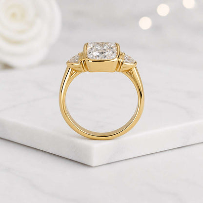 moissanite ring moissanite engagement ring moissanite bridal ring moissanite cushion ring