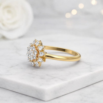 moissanite ring moissanite engagement ring moissanite flower ring moissanite cluster ring moissanite bridal ring