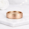 14K Rose Gold Hammered Wedding Band Ring