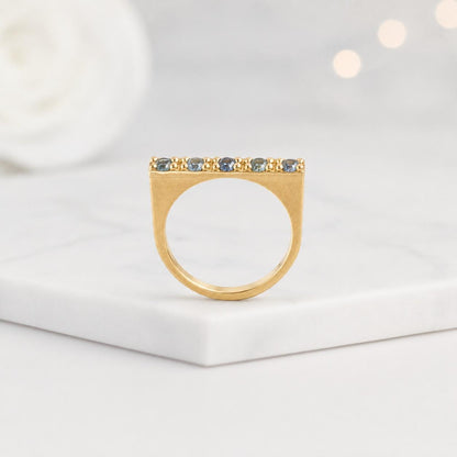 montana sapphire ring natural sapphire ring blue sapphire jewelry round sapphire ring