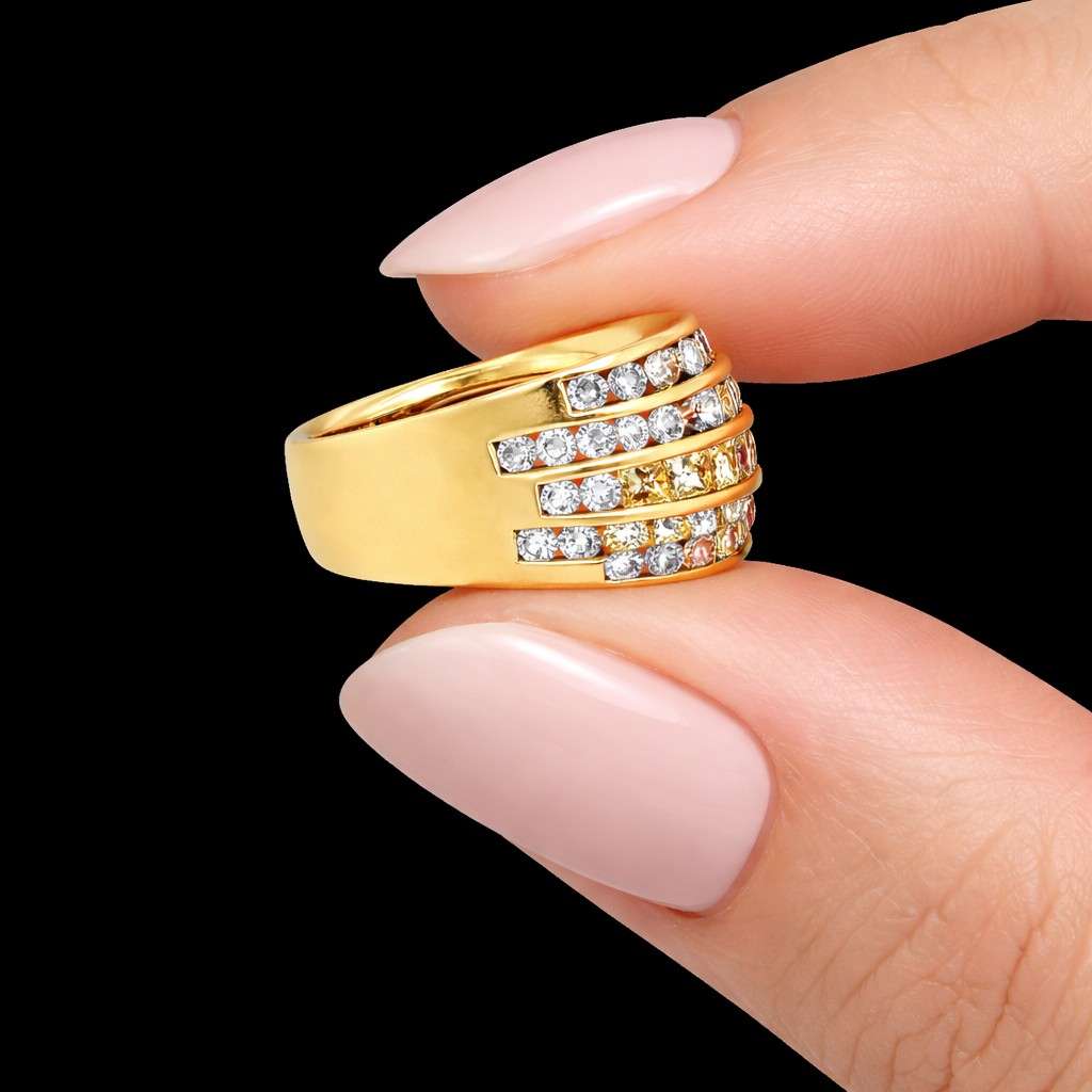 multi row ring gemstone ring crystal ring luxury ring women ring fashion ring bold ring designer ring elegant ring