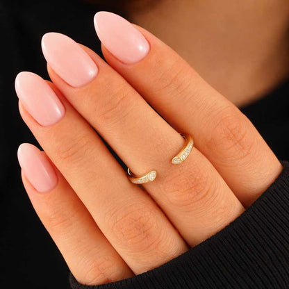 nail head ring open cuff jewelry bypass band pave band crystal band stack ring midi ring pinky ring knuckle ring