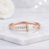14K Gold Lab Grown Diamond Nail Open Ring