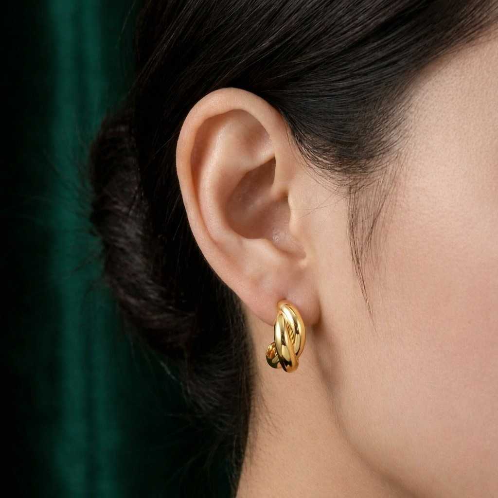 nickel free earrings hypoallergenic earrings solid metal earrings precious metal earrings gold huggies gold hoops gold