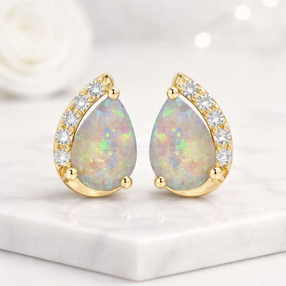 opal earrings natural opal earrings white opal earrings australian opal look fire opal earrings opal stud earrings opal jewelry