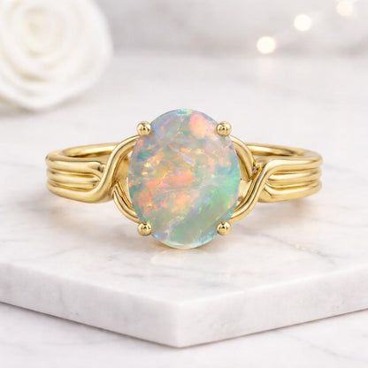 opal ring natural opal ring white opal ring australian opal ring fire opal ring rainbow opal ring opal jewelry opal gemstone opal engagement ring opal promise ring opal solitaire ring opal bridal ring opal wedding ring