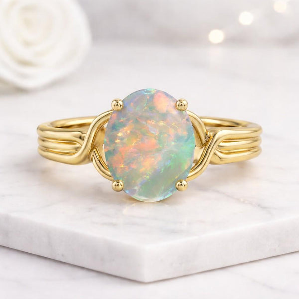 opal ring natural opal ring white opal ring australian opal ring fire opal ring rainbow opal ring opal jewelry opal gemstone opal engagement ring opal promise ring opal solitaire ring opal bridal ring opal wedding ring