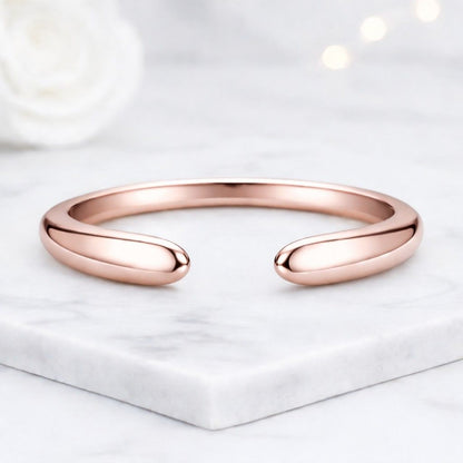open cuff ring adjustable ring minimalist ring rose gold ring stackable ring thin band ring simple ring dainty ring womens ring