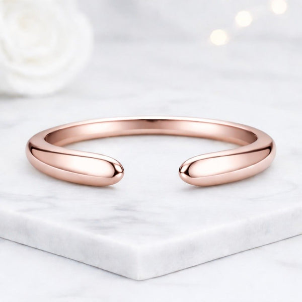 open cuff ring adjustable ring minimalist ring rose gold ring stackable ring thin band ring simple ring dainty ring womens ring