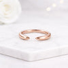 14K Rose Gold Open Cuff Ring for Women