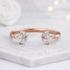 Marquise Cut Lab Grown Diamond Floral Open Ring