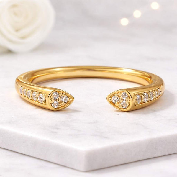 open ring cuff ring bypass ring gold ring pave ring adjustable ring wrap ring women ring dainty ring slim ring