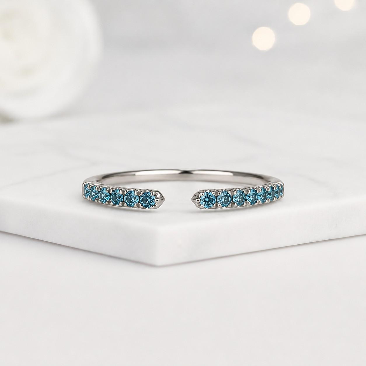 open ring wrap ring bypass ring adjustable ring blue stone ring pave ring stacking ring thin band ring minimalist ring dainty ring women ring