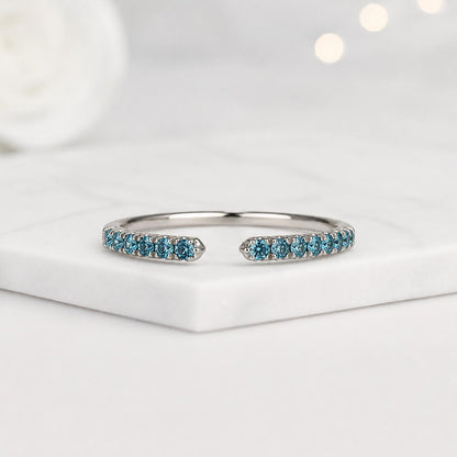 open ring wrap ring bypass ring adjustable ring blue stone ring pave ring stacking ring thin band ring minimalist ring dainty ring women ring