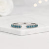 Blue Lab Grown Diamond Open Cuff Ring