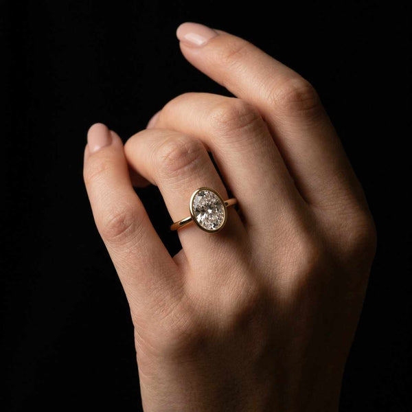 oval cut diamond oval gemstone ring slim band ring skinny band ring stackable ring bridal accessory wedding band pair elegant jewelry fine ring