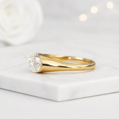 oval engagement oval solitaire bezel setting flush setting cigar band comfort band wide band narrow band oval stone crystal ring clear stone luxury style fine ring designer ring
