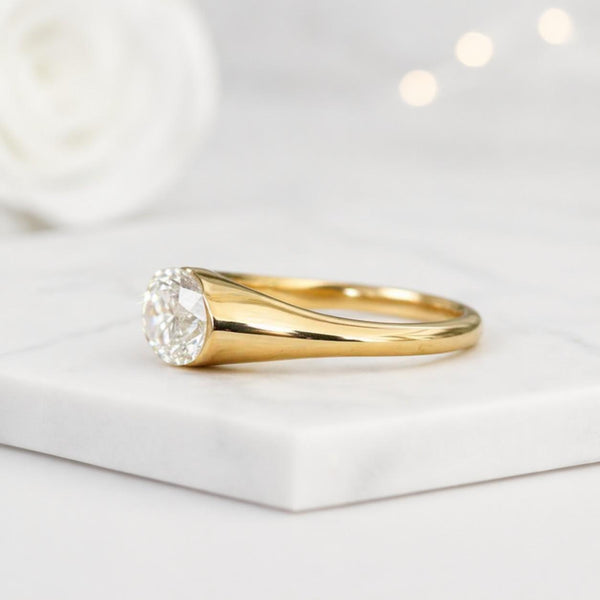 oval engagement oval solitaire bezel setting flush setting cigar band comfort band wide band narrow band oval stone crystal ring clear stone luxury style fine ring designer ring