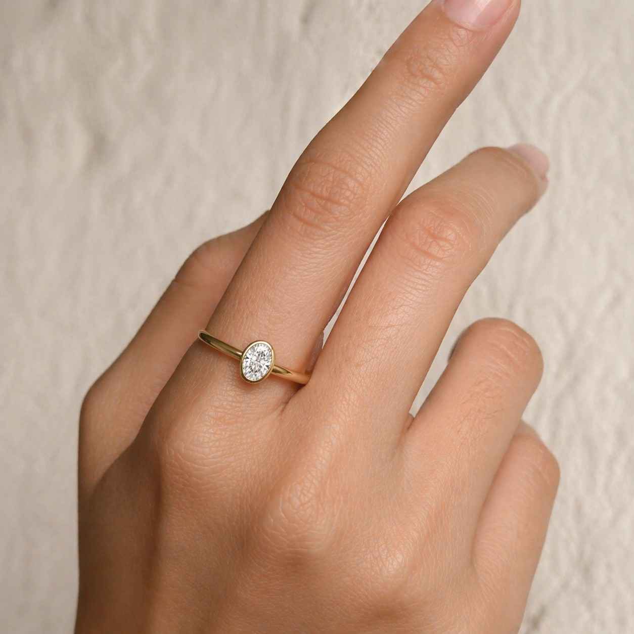 oval engagement ring bezel engagement ring solitaire engagement ring gold engagement ring dainty engagement ring minimalist engagement ring thin gold ring oval bezel ring