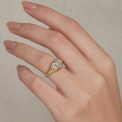 oval engagement ring bezel engagement ring solitaire engagement ring oval bezel ring gold engagement ring sleek engagement ring modern engagement ring minimalist ring oval cut ring