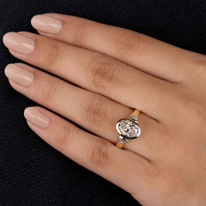 oval engagement ring bezel set ring solitaire ring three stone ring oval ring promise ring bridal ring fine jewelry women ring statement ring
