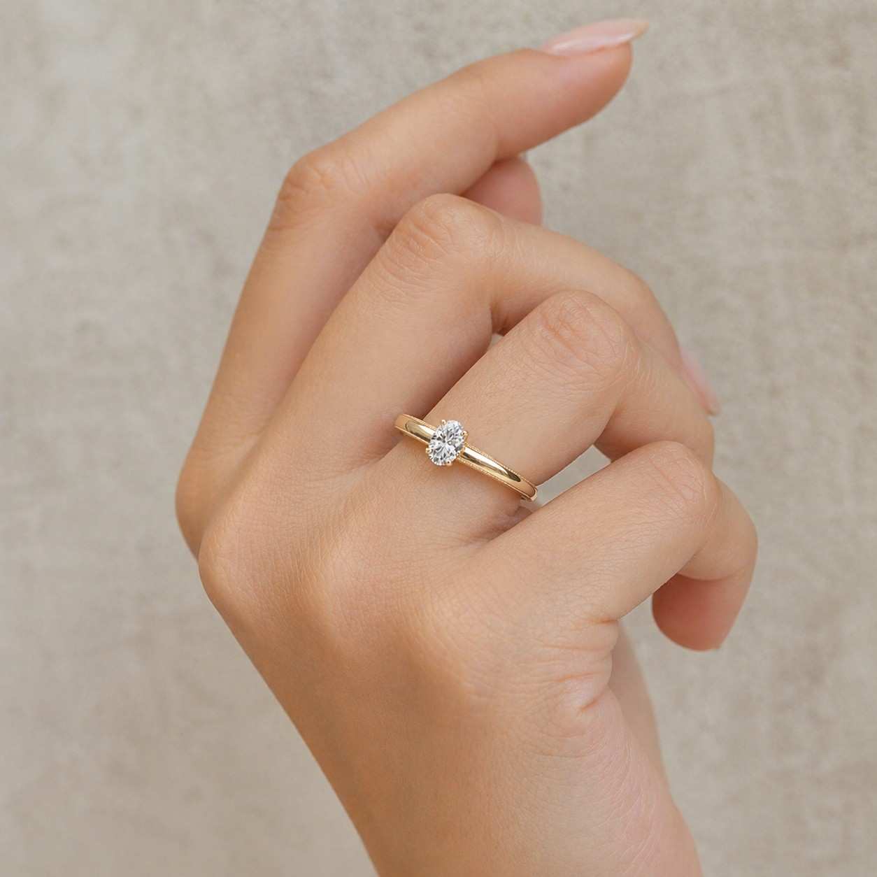 oval engagement ring gold solitaire ring minimalist engagement ring vintage inspired ring elegant engagement ring thin gold ring oval cut ring classic solitaire ring dainty engagement ring