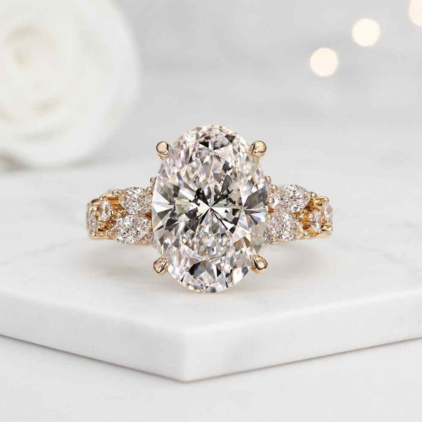 oval engagement ring lab grown ring solitaire ring statement ring bridal ring gold ring
