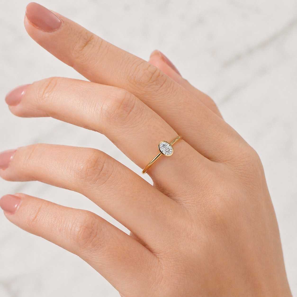 oval moissanite ring luxury engagement ring handmade jewelry ring classic engagement ring stylish engagement ring simple gold ring stackable jewelry ring petite gold ring