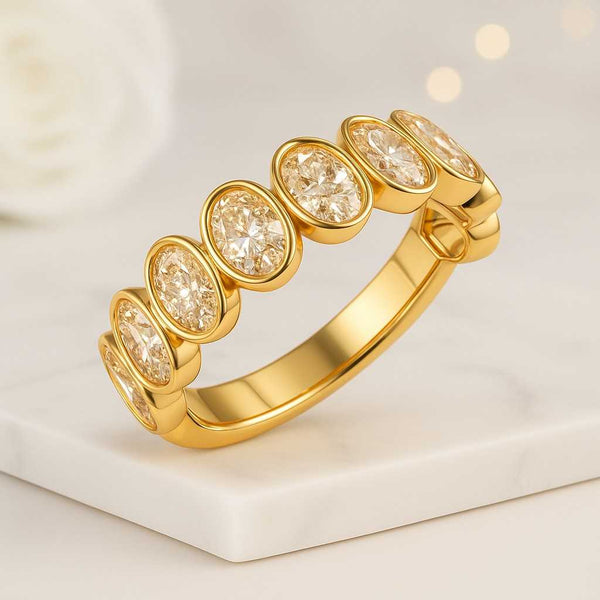 oval ring bezel ring eternity ring half eternity ring gold ring statement ring band ring women ring bridal ring fine jewelry oval stones polished ring