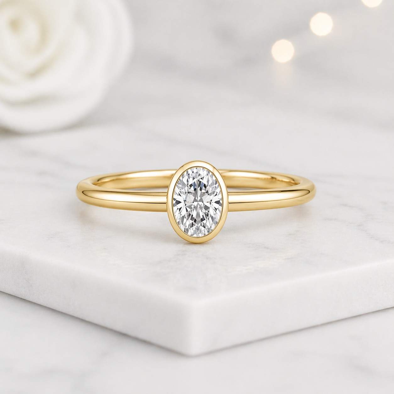 oval ring bezel ring solitaire ring gold ring thin band ring dainty ring minimalist ring stacking ring promise ring women ring bridal ring engagement ring fine jewelry