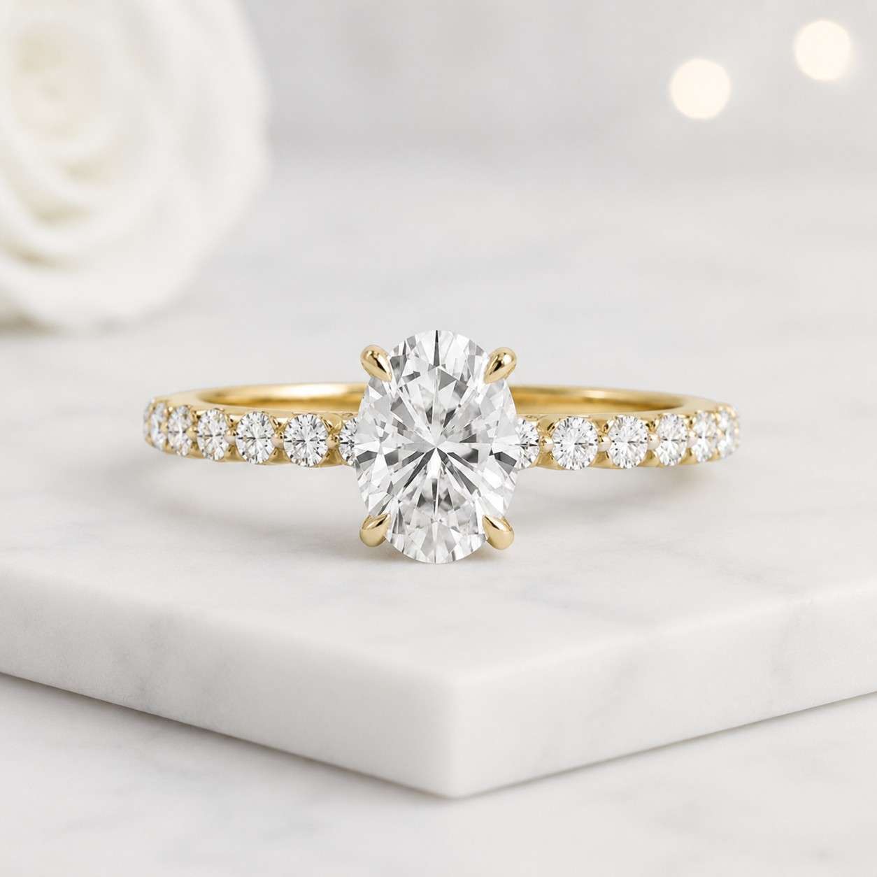oval ring engagement ring solitaire ring pave ring gold ring promise ring bridal ring women ring fine jewelry luxury ring elegant ring dainty ring minimal ring classic ring