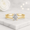 Oval Cut Lab Grown Diamond Solitaire Engagement Ring