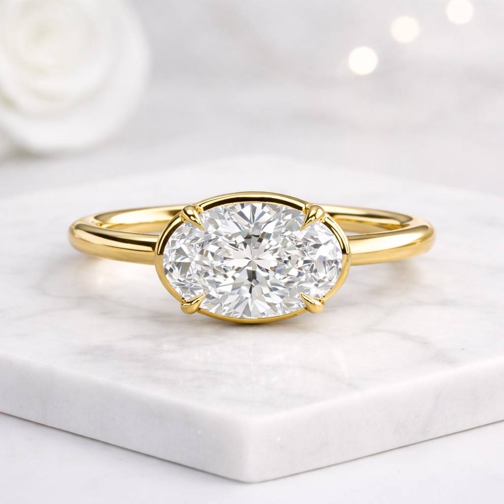oval ring gold ring solitaire ring oval solitaire engagement ring thin band ring dainty ring women ring promise ring bridal ring statement ring elegant ring classic ring polished ring