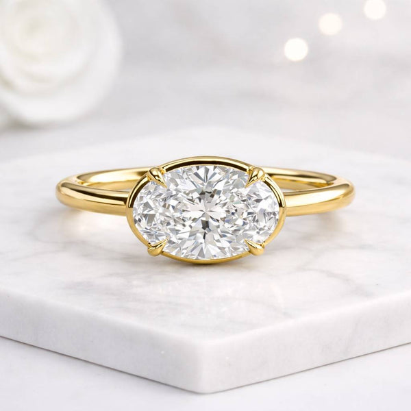 oval ring gold ring solitaire ring oval solitaire engagement ring thin band ring dainty ring women ring promise ring bridal ring statement ring elegant ring classic ring polished ring