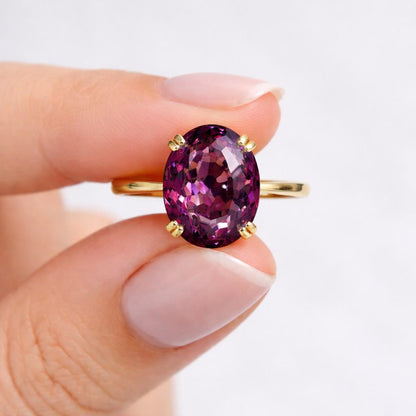 oval ring oval cut gemstone oval solitaire ring oval stone jewelry elongated oval ring classic oval ring faceted oval ring