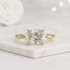 Oval Cut Lab Grown Diamond Solitaire Engagement Ring in 14K Yellow Gold