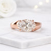 Oval Cut Lab Grown Diamond Solitaire Engagement Ring in Rose Gold