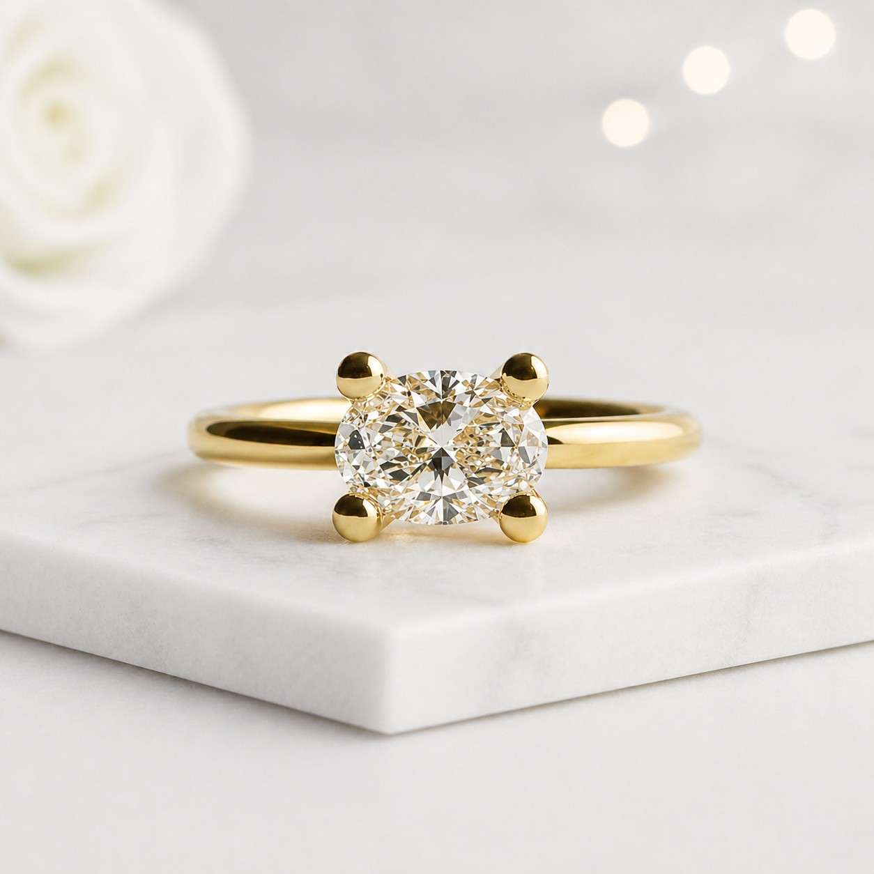 oval solitaire ring oval engagement ring gold solitaire ring four prong ring classic solitaire ring yellow gold ring thin band ring simple engagement ring oval stone ring fine jewelry ring bridal ring women ring