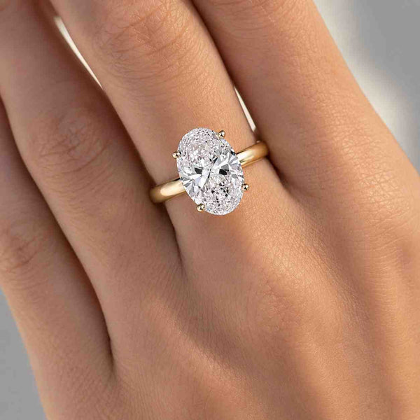 oval stone ring halo detail ring sleek band ring timeless ring luxury jewelry bridal jewelry engagement jewelry