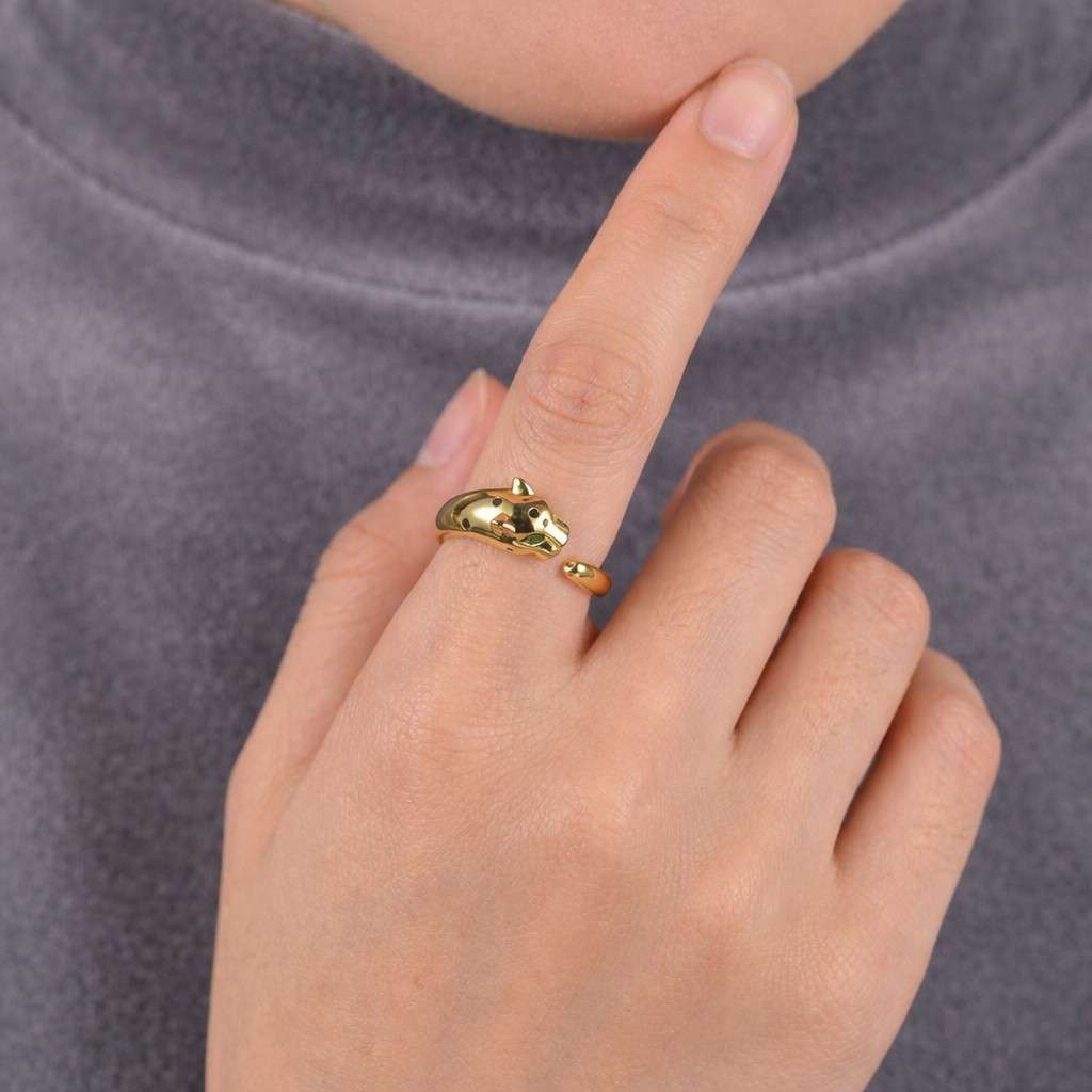 panther jewelry leopard jewelry feline jewelry cat jewelry animal jewelry predator ring jungle jewelry safari jewelry wildlife ring wrap jewelry open design