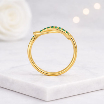 pave ring emerald jewelry green gemstone jewelry yellow gold ring crossover jewelry infinity jewelry loop ring split shank ring band ring cocktail ring dress ring daily ring stylish ring chic ring classic ring