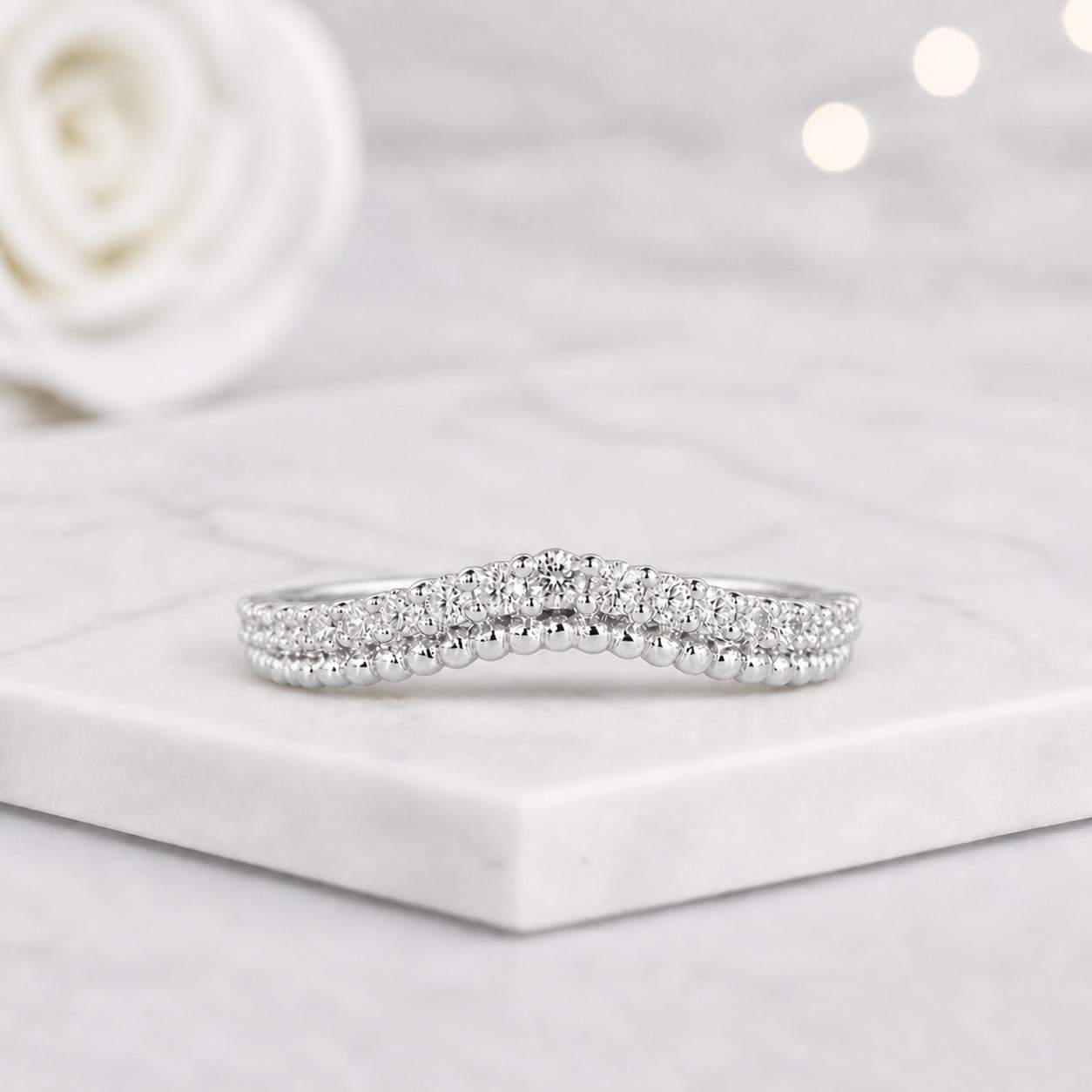 pave ring gold beaded ring gold crown ring gold wishbone ring gold jewelry ring gold anniversary band gold fine jewelry gold stacker band gold contour wedding gold curved band