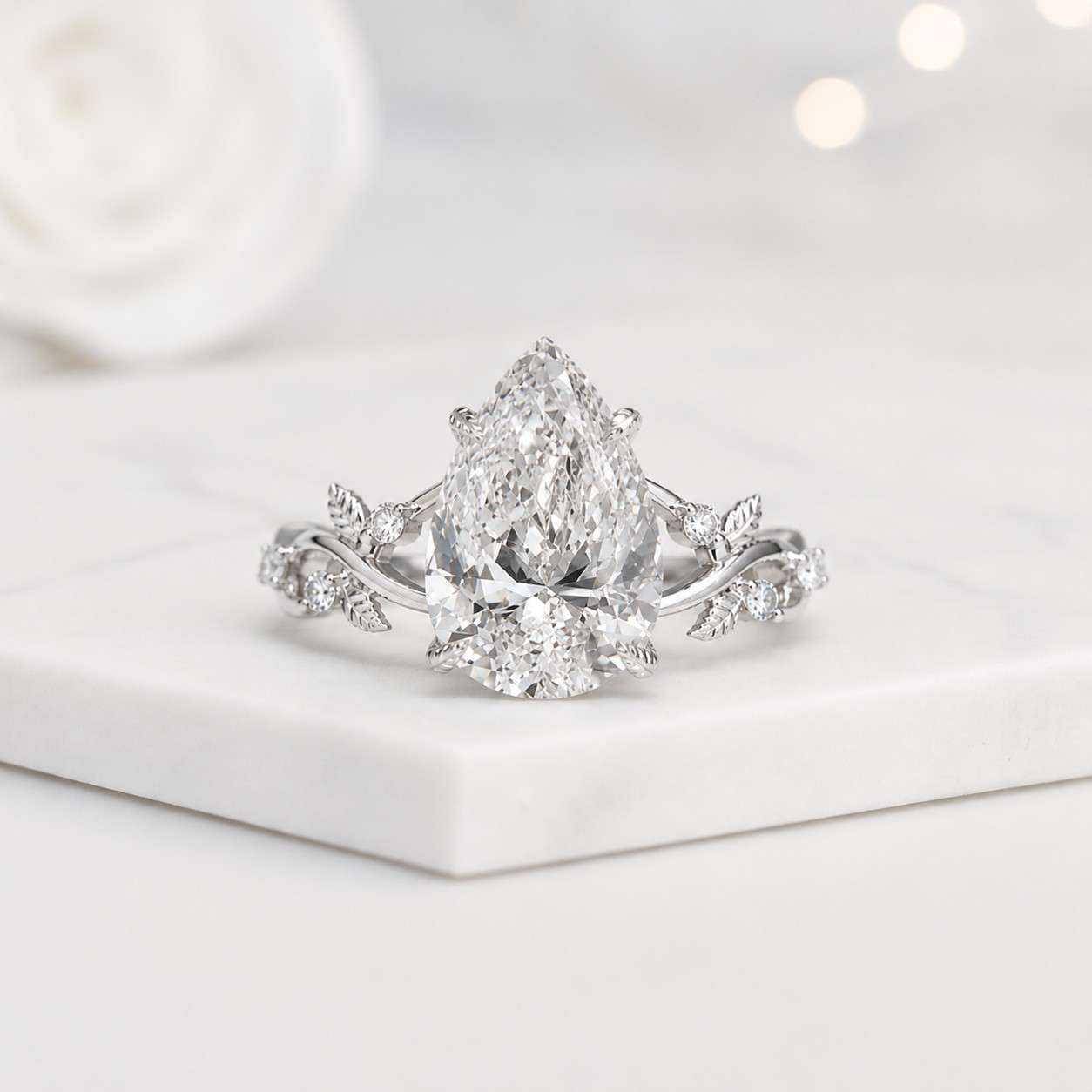 pear cut ring pear shaped ring teardrop ring pear diamond ring pear engagement ring