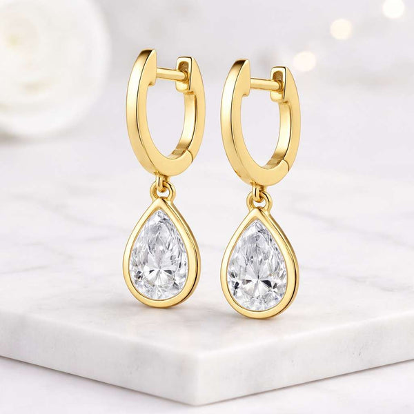 pear earrings drop earrings hoop earrings gold earrings dangle earrings teardrop earrings pear drop earrings
